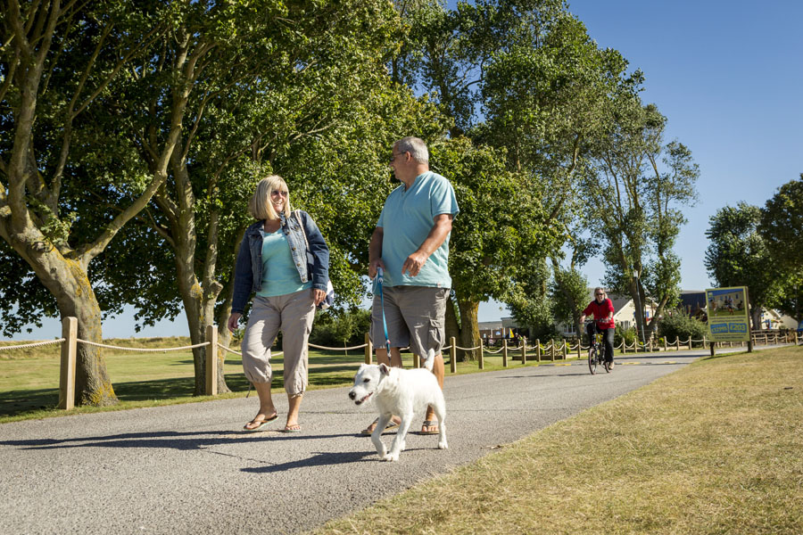 Dog walking at Rye Harbour